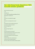 Serv-Safe Study Guide &lpar;Questions&rpar; 100&percnt; Accurate answers&comma; graded A&plus;