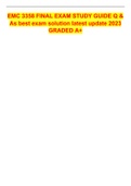EMC 3358 FINAL EXAM STUDY GUIDE Q & As best exam solution latest update 2023 GRADED A&plus;
