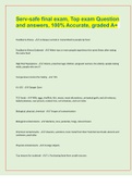 Serv-safe final exam&comma; Top exam Question and answers&comma; 100&percnt; Accurate&comma; graded A&plus;