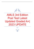 AMLS 3rd Edition Post Test Latest Updated Graded A&plus;&vert; 2023 UPDATE 