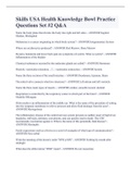 Skills USA Health Knowledge Bowl Practice Questions Set &num;2 Q&A