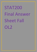 STAT200 Final Answer Sheet Fall OL2