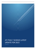 ATI TEAS 7 SCIENCE LATEST UPDATE FOR 2023