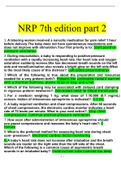NRP 20222023 exam/ NRP 7TH EDITION Parts 2 answered and graded 100% score.
