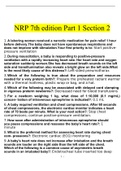 NRP 20222023 exam/ NRP 7TH EDITION Parts 1 and 2 answered and graded 100% score.