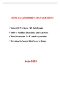 HESI Leadership Exam (25 Versions, 1500+ Q & A, Latest-2023) / Leadership HESI Exam |Real + Practice Exam| 