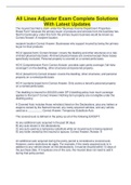 All Lines Adjuster Exam Complete Solutions With Latest Updates
