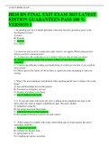 HESI RN FINAL EXIT EXAM 2023 LATEST EDITION GUARANTEEN PASS 100 &percnt; VERSION 1