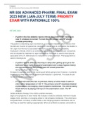 NR 508 ADVANCED PHARM. FINAL EXAM 2023 NEW (JAN-JULY TERM) PRIORITY EXAM WITH RATIONALE 100% 
