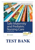 Test Bank For Safe Maternity & Pediatric Nursing Care 2nd Edition By Luanne Linnard-Palmer; Gloria Haile Coats 9780803697348 Chapter 1-38 Complete Guide .
