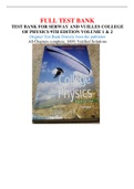 TEST BANK FOR SERWAY AND VUILLES COLLEGE OF PHYSICS 9TH EDITION VOLUME 1 & 2