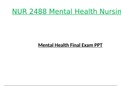 Final Exam PPT - NUR2488 / NUR 2488 (Latest 2023 / 2024) : Mental Health Nursing - Rasmussen