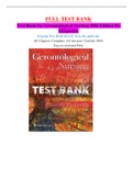 TEST BANKS FOR GERONTOLOGICAL NURSING 9TH & 10TH EDITIONS BY ELIOPOULOS