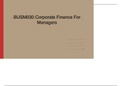 Corporate Finance Course Notes
