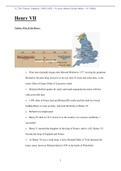 Henry VII, 1485–1509 (A Level study notes A*) AQA The Tudors: England 1485-1603