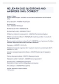 NCLEX-RN 2023 QUESTIONS AND ANSWERS 100&percnt; CORRECT