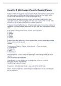 Health & Wellness Coach Board Exam with 100&percnt; Correct Answers 2023