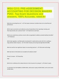 WGU C213. PRE-ASSESSMENT: ACCOUNTING FOR DECISION MAKERS PVAC. Top Exam Questions and answers, 100% Accurate, rated A+