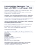 Pathophysiology Rasmussen Final Exam with 100&percnt; Correct Answers 2023