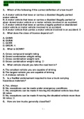 NYS TOW TRUCK ENDORSEMENT PRACTICE TEST 1 QUESTIONS AND ANSWERS GRADED A&plus;
