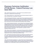 Pharmacy Technician Certification (PTCB) Review - Federal Pharmacy Law latest 2023