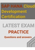 (Solved) SAP HANA Cloud Development Certification Exam