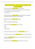 Dental Board Exam- Jurisprudence questions with correct answers