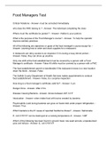Food Managers Test Questions and answers 2023