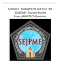 SEJPME II - Module 9 Pre and Post-Test 2023(2024) Revision Bundle Exam_ANSWERED Questions