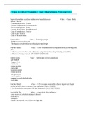 eTips Alcohol Training Test &lpar;Questions & Answers&rpar;