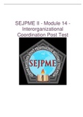 SEJPME II - Module 14 - Interorganizational Coordination Post Test