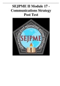 SEJPME II Module 17 - Communications Strategy Post Test