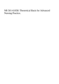 NR 501-61058: Theoretical Basis for Advanced Nursing Practice.