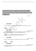 NURS 6501 Week 6 Midterm EXAM 2023/2024 Accurate (July-Term) Finest EXAM With Answers VERSION 3