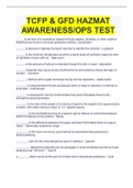 TCFP & GFD HAZMAT AWARENESS/OPS TEST