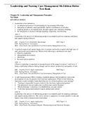 Test Bank for Leadership and Nursing Care Management 5th Edition Huber  &sol; All Chapters 1-27 &sol; Full Complete 2023 - 2024