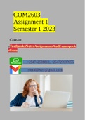 COM2603 Assignment 1 Semester 1 2023