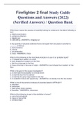 Firefighter 2 final Study Guide Questions and Answers (2022) (Verified Answers) / Question Ban