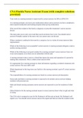 CNA Florida Nurse Assistant Exam &lpar;with complete solutions provided&rpar;