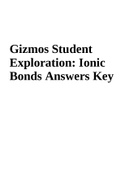Gizmos Student Exploration: Ionic Bonds Answers Key