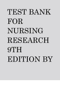 TEST BANK FOR NURSING RESEARCH 9TH EDITION BY LOBIONDO-WOOD&period;