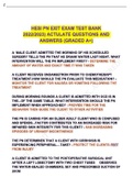 HESI PN EXIT EXAM TEST BANK 2022/2023) ACTULATE QUESTIONS AND ANSWERS (GRADED A+)