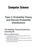 Summary of Probability Theory and Discrete Probability Distributions