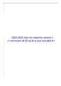 2022- 2023 hesi ob maternity version 1 v1 exit exam all 55 qs tb w pics included A+