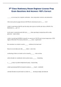 3RD Class Stationary Steam Engineer License Prep Exam Questions And Answers 100&percnt; Correct