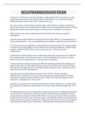 QUESTIONS AND ANSWERS ACLS PHARMACOLOGY EXAM