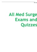 All Med Surge Exams and Quizzes 