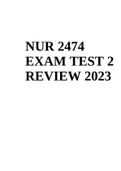 NUR 2474 EXAM TEST 2 REVIEW 2023 | NUR2474 Pharmacology Final Exam Review - Latest & NUR 2474 / NUR2474 Final EXAM PHARMACOLOGY – Final Exam Review Latest