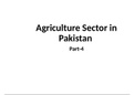Agriculture Sector In Pakistan