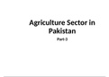 Agriculture sector in Pakistan